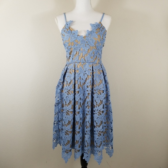 Love...Ady Chemical Lace Ice Blue Fit and Flare D3 - Picture 1 of 7